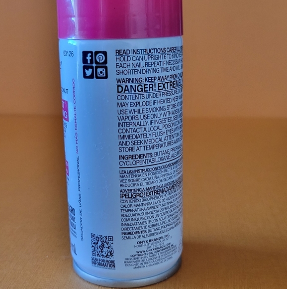 Onyx Professional Spray on Nail Dry w/Island Coconut Scent 2oz - Picture 3 of 6